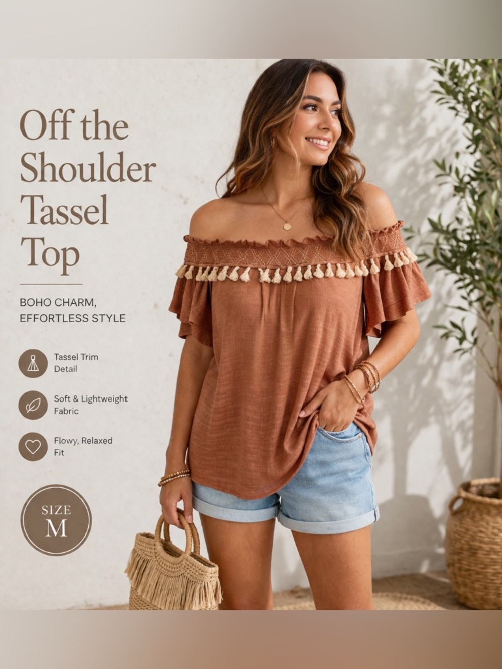 NWT $38 womens Vestique Canyon Trail Top Soft Mauve Size Small 4 6 Off shoulder